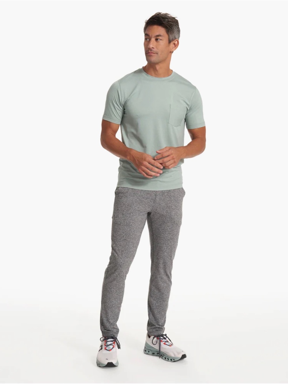Vuori Ponto Performance Pant 30" Gray Heather Large